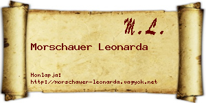 Morschauer Leonarda névjegykártya